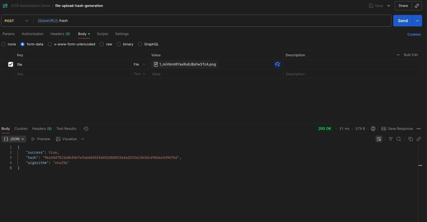 File Hash Generation